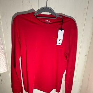 FILA Red Long Sleeve Shirt new with tags